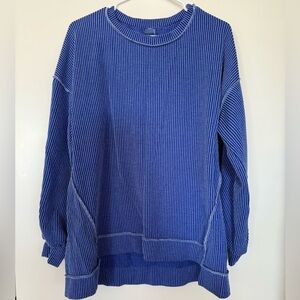 Altar'd State Blue Long Sleeve Top